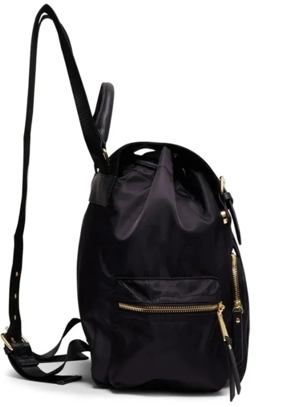 Steve Madden Black Backpack with Gold Hardware